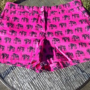 Crown & Ivy Pink and Black Elephant Shorts 12P